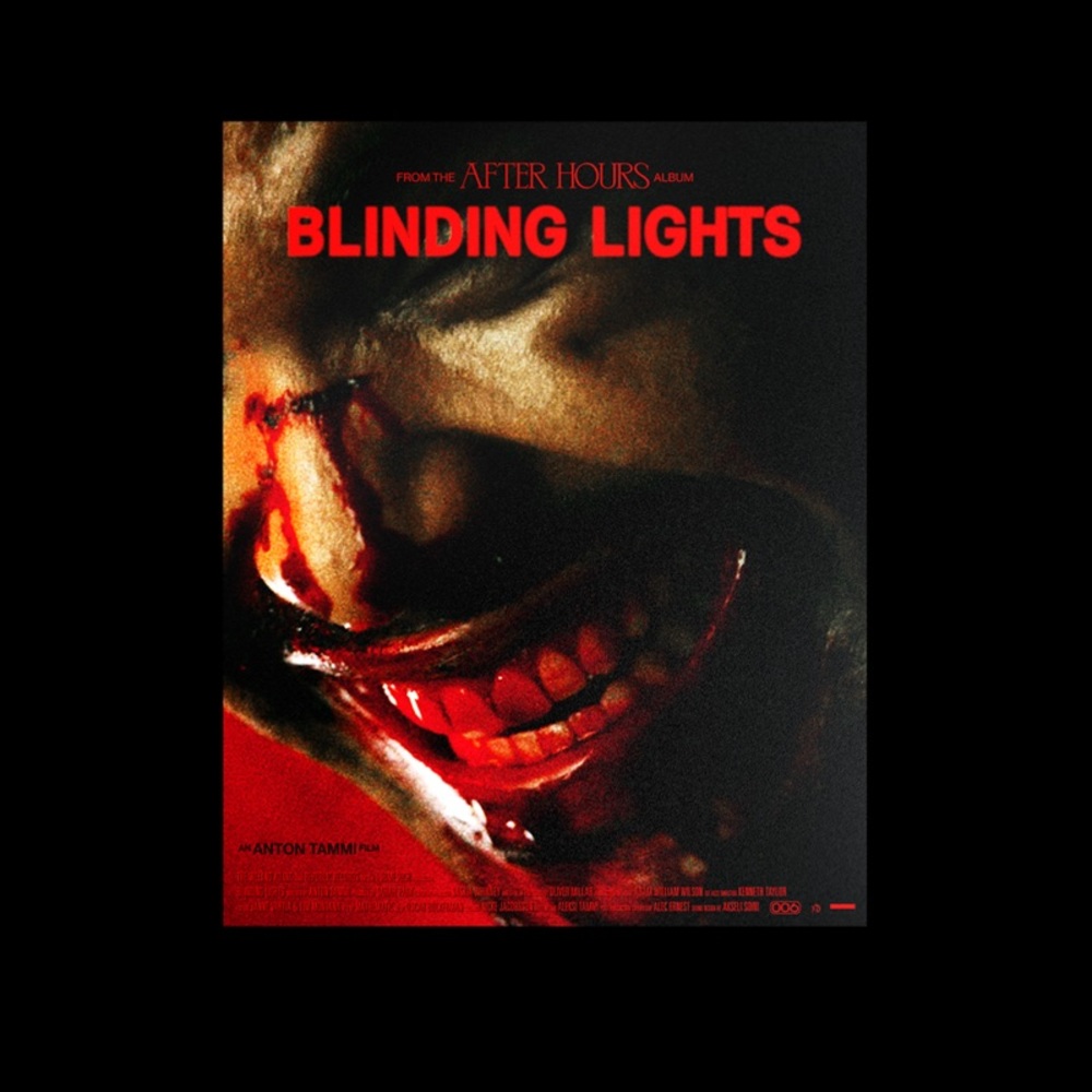 Hand signed THE WEEKND BLINDING LIGHTS  poster